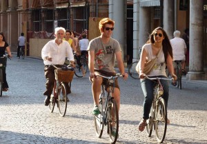 Cyclists in Modena, Italy. Photo by Ian MacKenzie