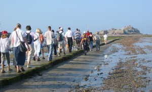 St Helier pilgrimage to Elizabeth Castle