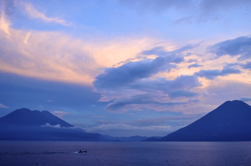 Sunset over Lake Atitlan, Guatemala