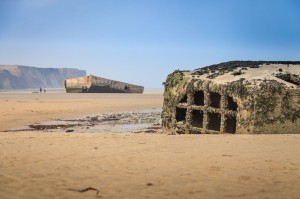 Remains of Mulberry Harbor, Arromanches, Normandy